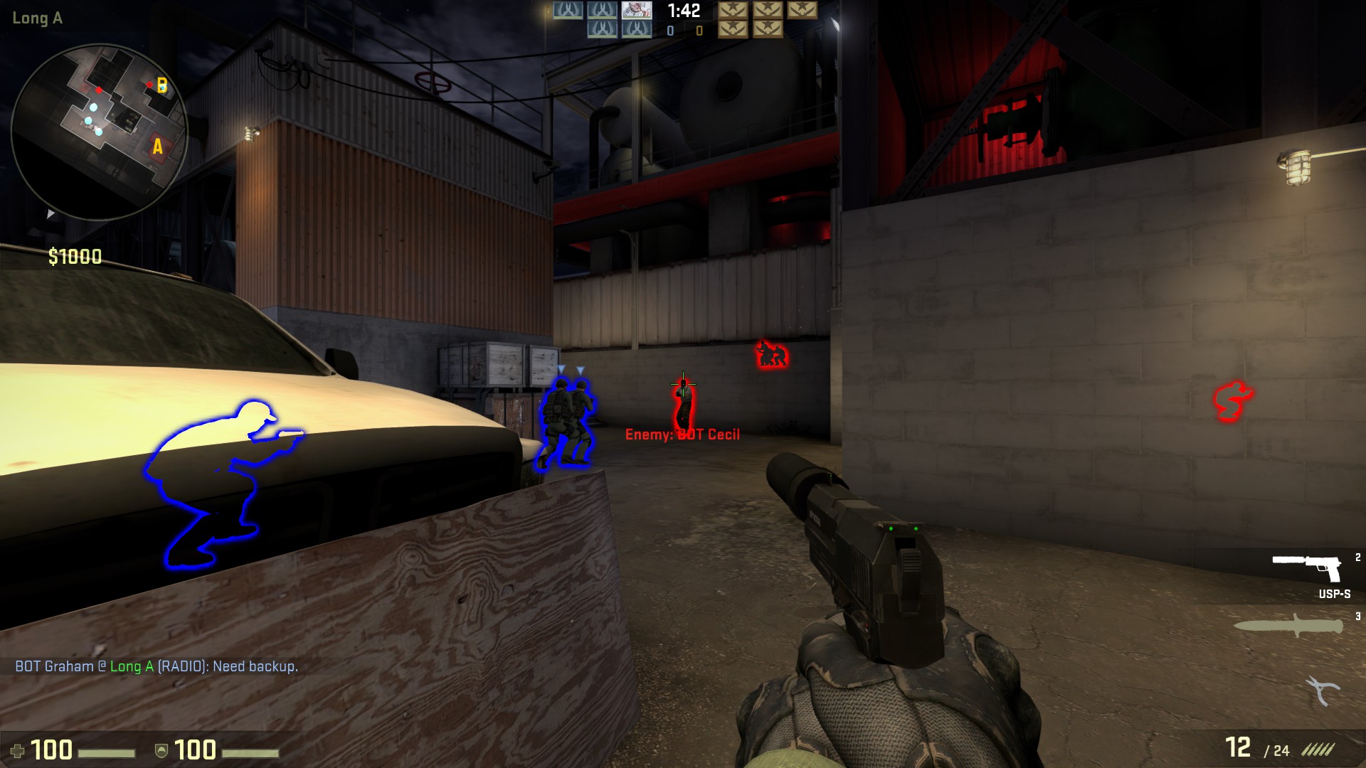The aimbot mode in the SmurfWrecker csgo cheat / hack.